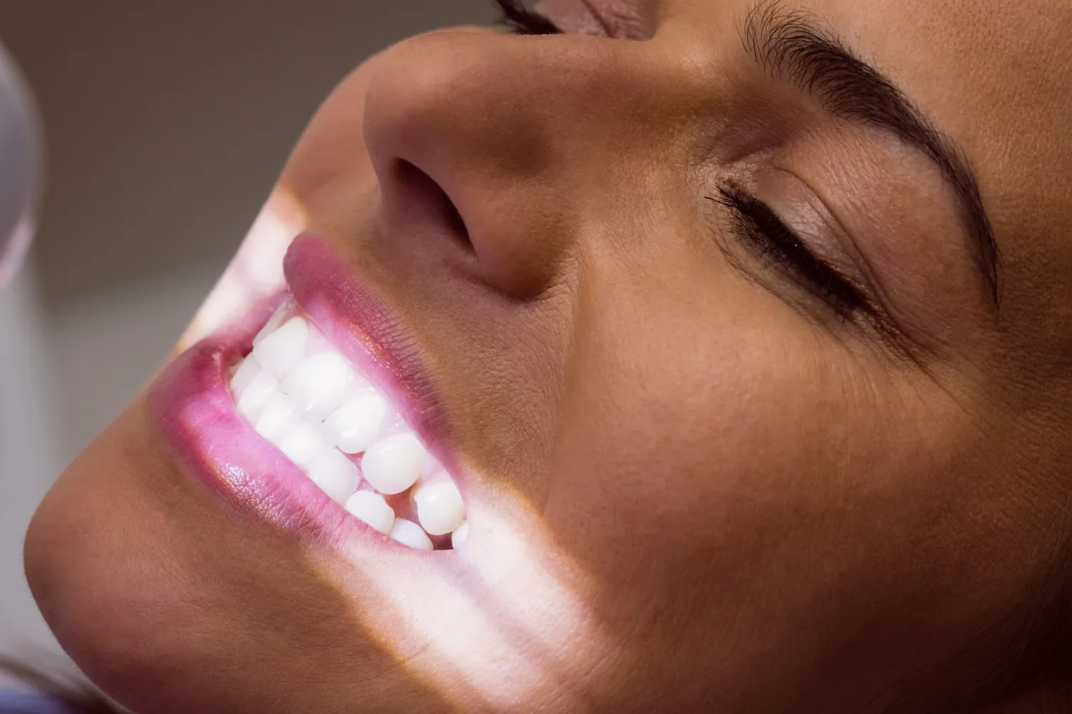 Patient with enhanced confident smile